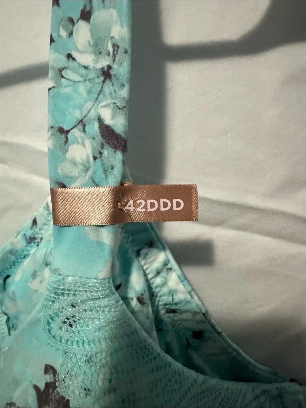 Floral Light Aqua Full Coverage Bra
